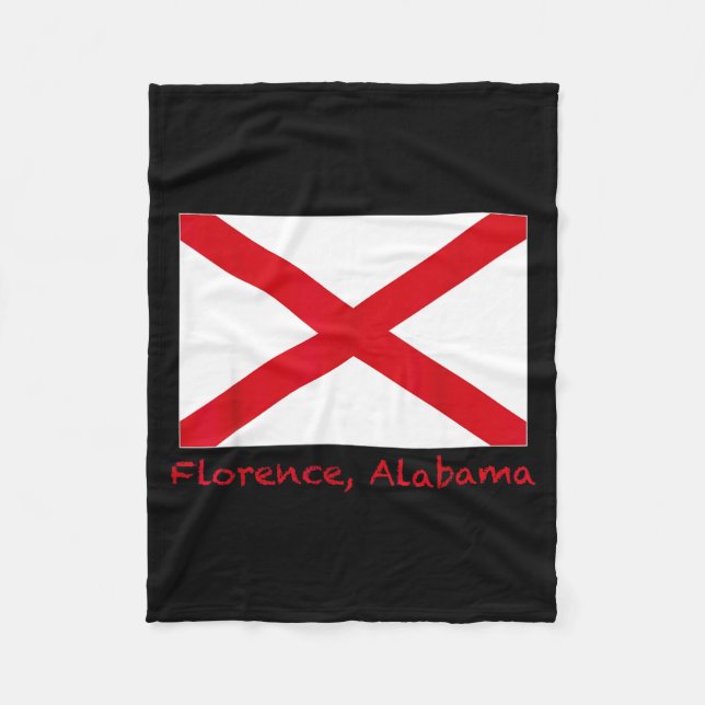 Florence Alabama USA State Flag Souvenir  Fleecedecke (Vorderseite)