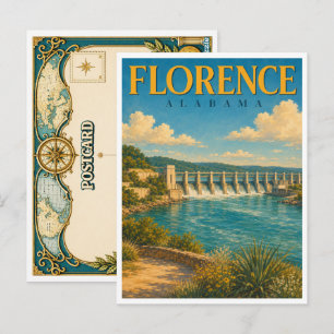 Florence Alabama Wilson Dam GeoSaga Postkarte