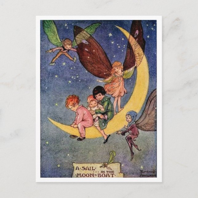 Florence Anderson A Sail in the Moon Boat Postkarte (Vorderseite)