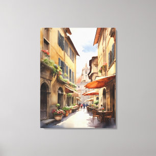 Florence Aquarellkunst Leinwanddruck