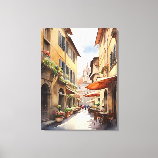 Florence Aquarellkunst Leinwanddruck (Vorderseite)