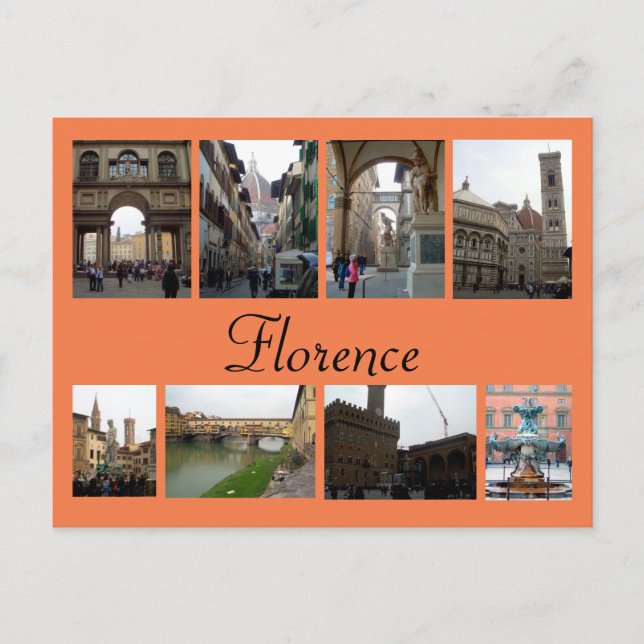 Florence Collage Postkarte (Vorderseite)