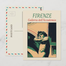 Florence David Michelangelo Illustration Italy Pos Postkarte