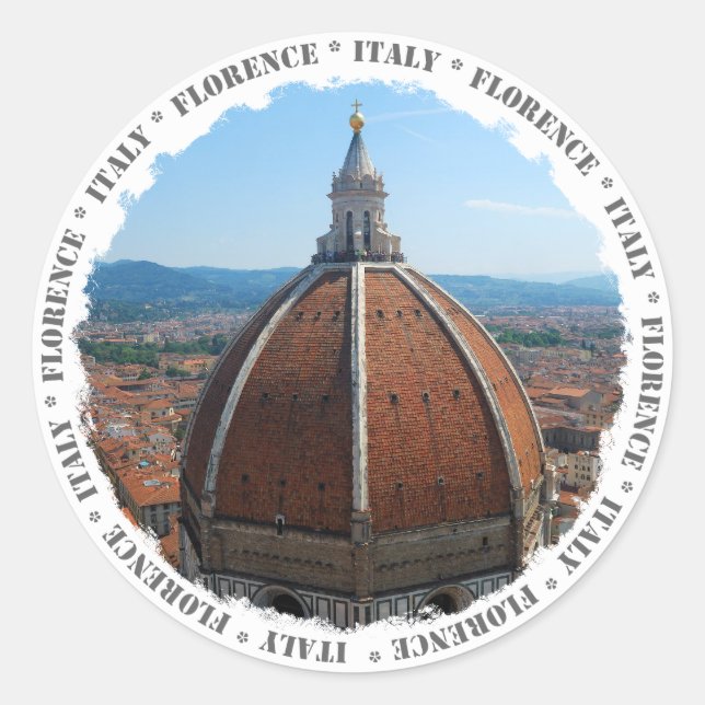 Florence Duomo Round Sticker (Vorderseite)