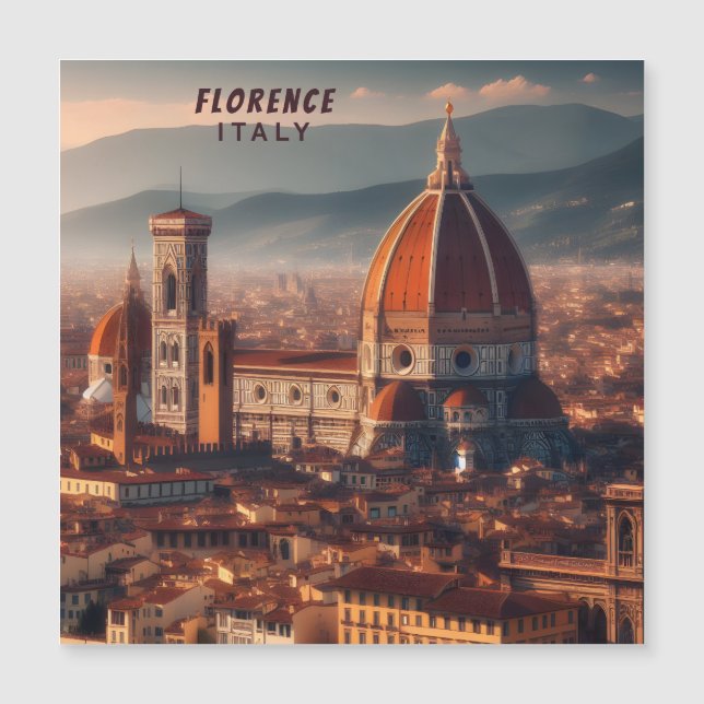 Florence Duomo Santa Maria del Fiore Italien Magnetkarte (Vorderseite)