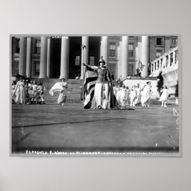 Florence F. Noyes als "Liberty" im Wahlkampfmagazi Poster (Vorne)