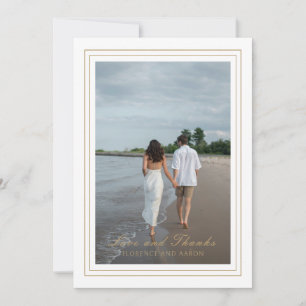 Florence Gold Elegante Wedding Dankeskarte