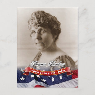 Florence Harding, First Lady of the USA Postkarte
