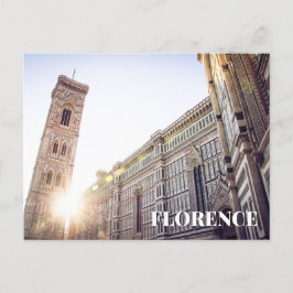 Florence Italy Cathedral Sunset Postcard Postkarte