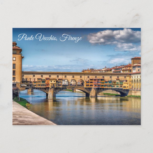 Florence Italy|Ponte Vecchio Foto Postkarte (Vorderseite)
