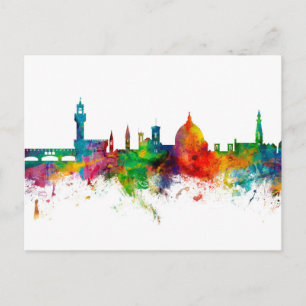Florence Italy Skyline Postkarte