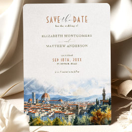 Florence Italy Skyline Rett-the-Date Einladung