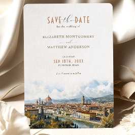 Florence Italy Skyline Rett-the-Date Einladung