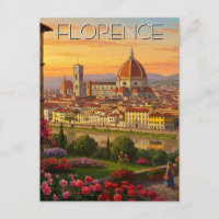 Florence Italy Skyline Sunset