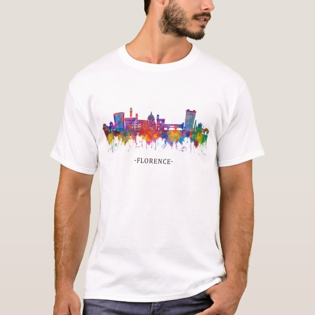 Florence Italy Skyline T-Shirt (Vorderseite)
