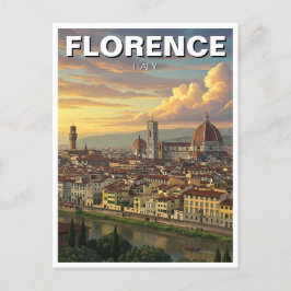 Florence Italy Skyline Travel Postkarte