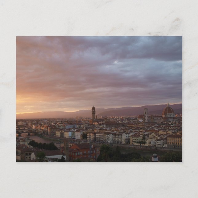 Florence, Italy Sunset Postkarte (Vorderseite)