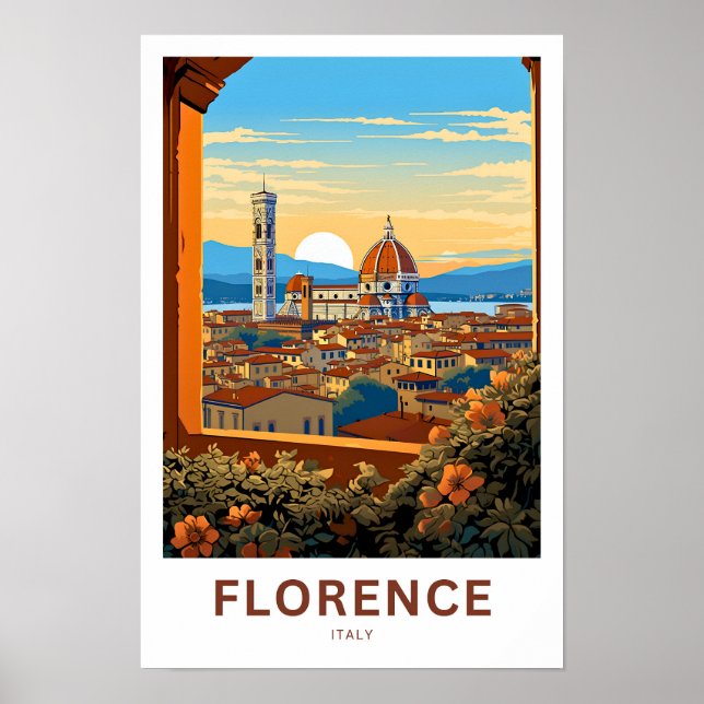 Florence Italy Travel Print Poster (Vorne)