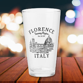 Florence Italy Tuscany Region Vintage Landscape Glas