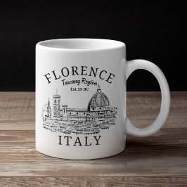 Florence Italy Tuscany Region Vintage Landscape Kaffeetasse