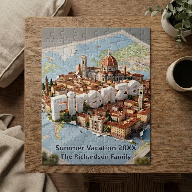 Florence Italy Vacation Trip Souvenir Map  Puzzle (Von Creator hochgeladen)