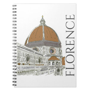 Florence Italys Duomo Pen und Tinte Illustration Notizblock