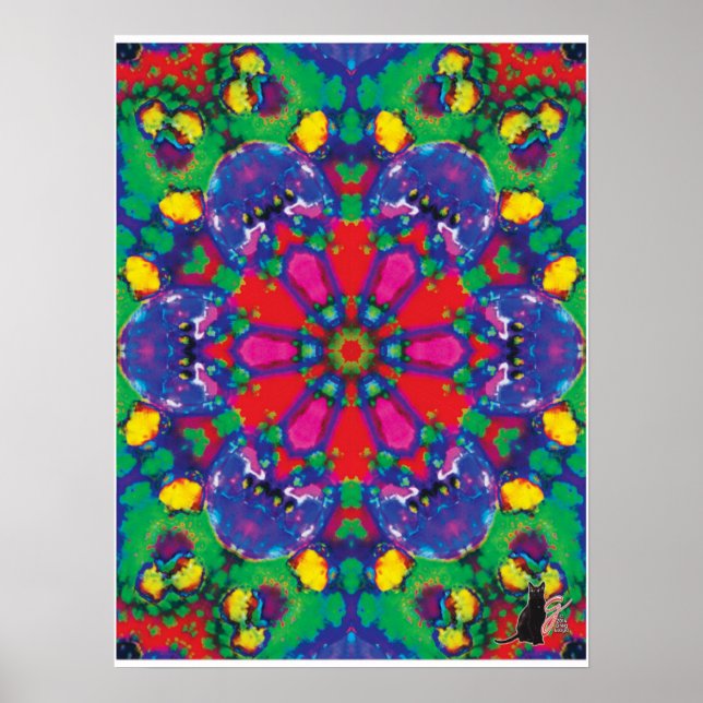 Florence Kinetic Collage Kaleidoscope Poster (Vorne)