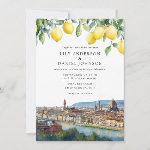 Florence Lemons Italienische Alles-in-einem-Hochze Einladung