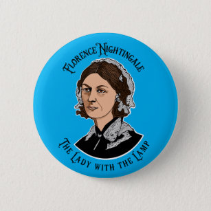 Florence Nightingale Lady mit Lamp Nursing, aber Button