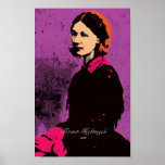 Florence Nightingale - Pop Art Poster<br><div class="desc">"Florence Nightingale mit Pop Art". Hommage an und berühmte Menschen 3. Dieses Mal ist unsere große Krankenschwester - Florenz Nachtigall. Bitte verlass deine Kommentare und Rezensionen! Ihr Feedback ist wichtig!</div>