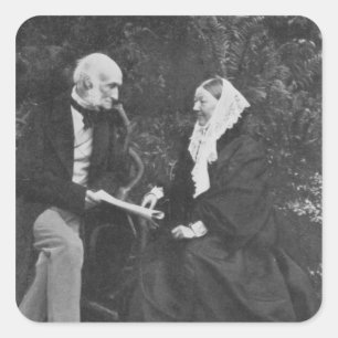 Florence Nightingale und Sir Harry Verney Quadratischer Aufkleber