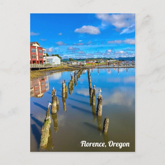 Florence Oregon Reflective Waters Postcard Postkarte (Vorderseite)