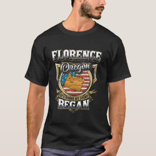 Florence Oregon USA Flag 4. Juli Langschläfer T T-Shirt