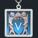 FLORENCE RENAISSANCE KLEINE ANGELN MONOGRAMM VERSILBERTE KETTE<br><div class="desc">Elegantes und klassisches Florentiner Meisterwerk aus Bottega della Robbia ( Florenz - Italien ) mit einem leuchtenden 3D-Edelstein .</div>