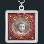 FLORENCE RENAISSANCE OBST FOTOVORLAGE Topaz Versilberte Kette<br><div class="desc">Elegante,  klassische,  lebendige Kunst der Renaissance,  Meisterwerk aus Bottega della Robbia ( Florenz - Italien ) in leuchtend rot,  braun,  gelb,  grün,  farbig .</div>