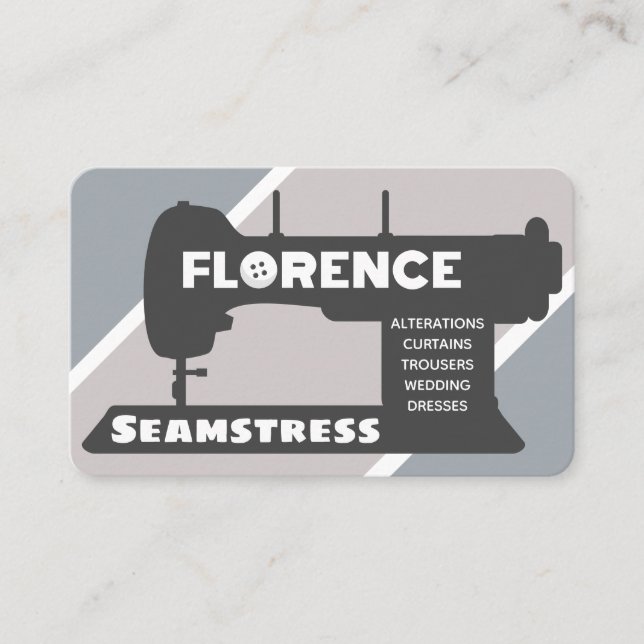 Florence Seamstress Business Card Visitenkarte (Vorderseite)