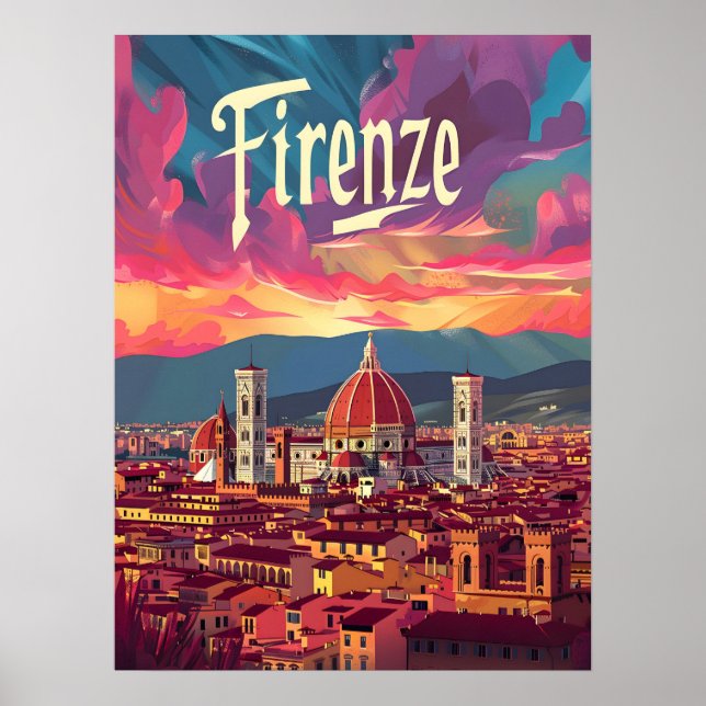 Florence Sunset Poster (Vorne)