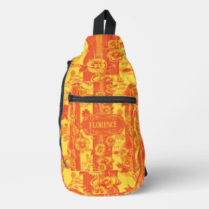 Florence Yellow und Orange Floral Crossbody Bag