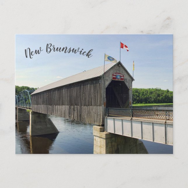 Florenceville Bridge New Brunswick Canada Postkarte (Vorderseite)