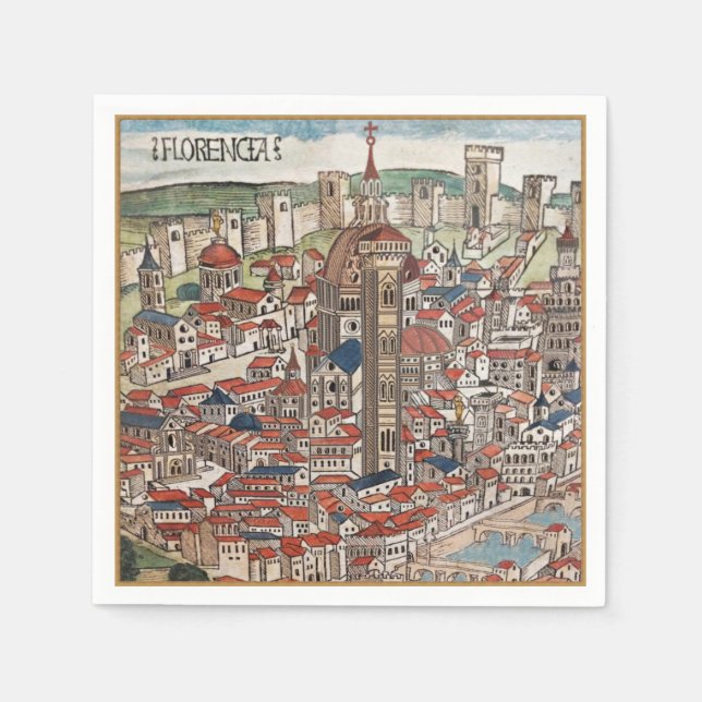 Florencia 1493 Cocktail Party Empfang Servietten (Vorderseite)