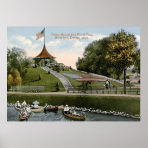 Florenflagge, Belle Isle Park, Detroit 1915 Vintag Poster