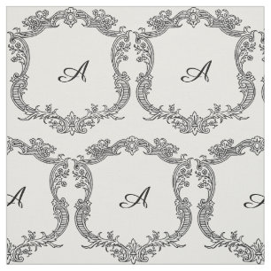 Florengrenze mit Monogramm Stoff