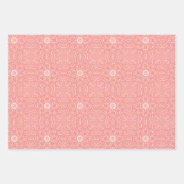 Florennahtloses Wrapping Paper Flat Sheet Set 3 Geschenkpapier Set