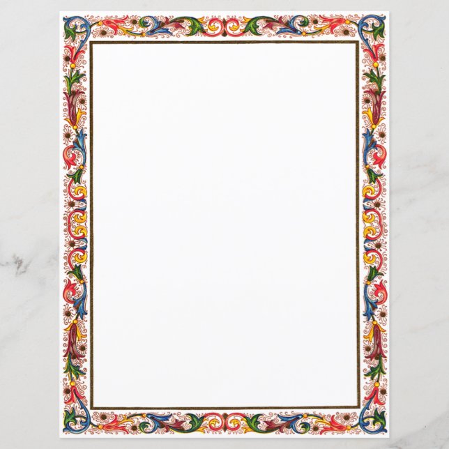 Florentine Arabesque Einladungsvorlage (Vorderseite)