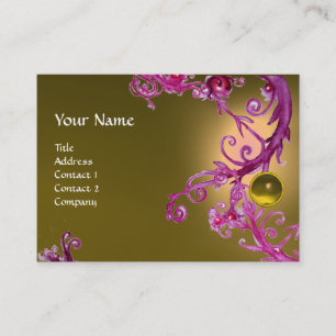 FLORENTINE BAROQUE MONOGRAM GEM dunkelgelber Topaz Visitenkarte