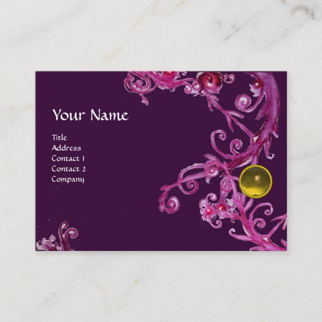FLORENTINE BAROQUE MONOGRAMM GEM gelb Visitenkarte (Vorderseite)