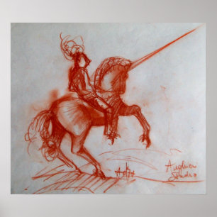 FLORENTINE KNIGHT AUF HORSEBACK POSTER