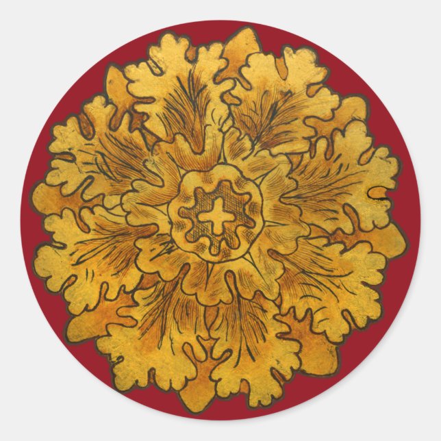 Florentine Oak Leaf Cluster Stickers (Vorderseite)