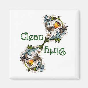 Florentine Painted Garden Geschirrspüler Magnet