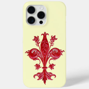 FLORENTINE RED LILY LILIE MONOGRAM Case-Mate iPhone HÜLLE
